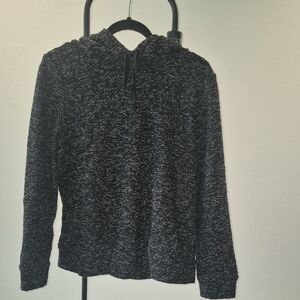 Fabletics Black and Gray Knit Hoodie